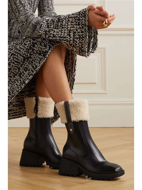 chloe boots betty shearling|chloe ankle boots sale.